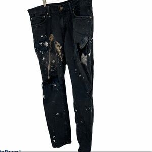 Levi’s Perfectly distressed paint splat red tab Levi jeans 34